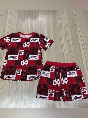 ALANI Red and White Patchwork Kids BAMBOO Pajama Set